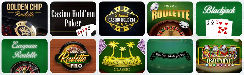 Giochi da tavolo al PARKLANE CASINO